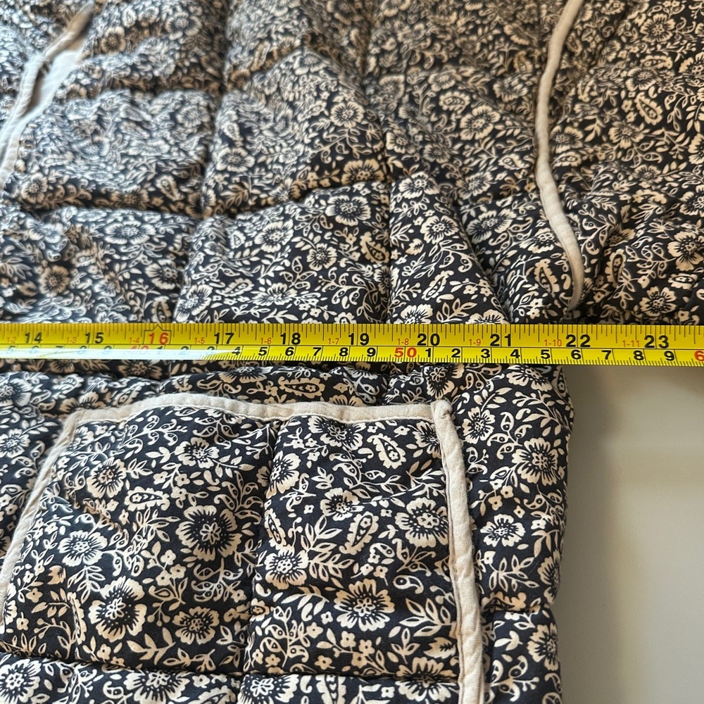 Entro Floral Cotton Quilted Jacket with Patch Pockets | Size Medium - Picture 9 of 10